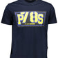 Blue Cotton Men T-Shirt
