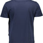 Blue Cotton Men T-Shirt