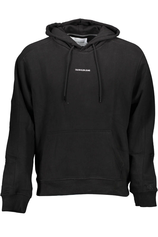 Black Cotton Men Sweater
