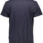 Blue Cotton Men T-Shirt