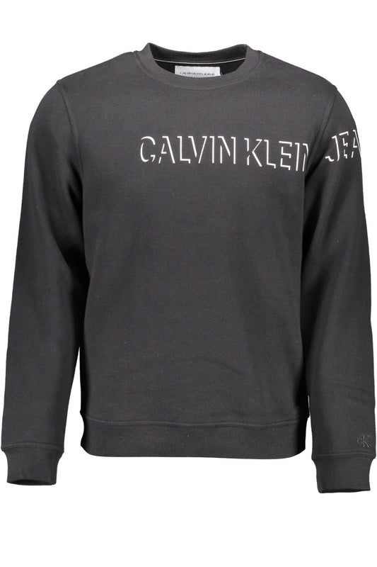 Black Cotton Men Sweater