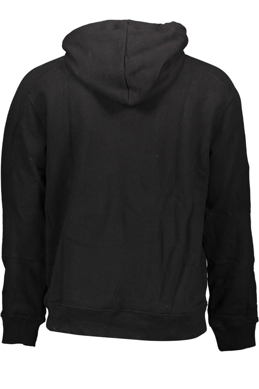 Black Cotton Men Sweater