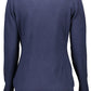 Blue Cotton Women Sweater