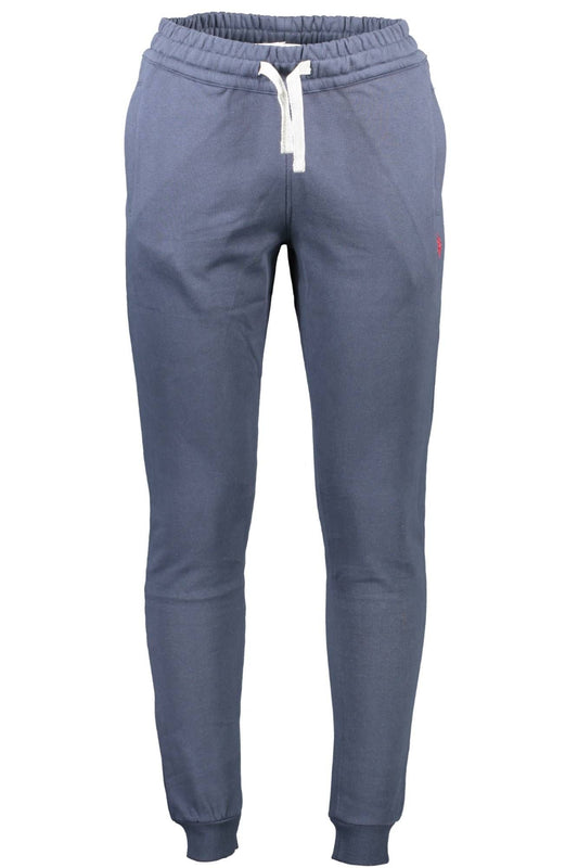 Blue Cotton Men Sports Trouser