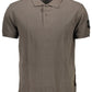 Green Cotton Men Polo Shirt