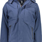 Blue Polyester Men Jacket