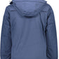 Blue Polyester Men Jacket