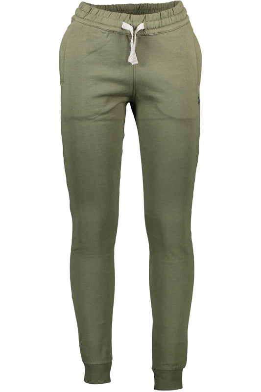 Green Cotton Men Sports Trouser