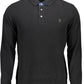 Black Cotton Men Polo Shirt