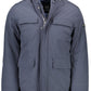 Blue Polyester Men Jacket