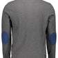 Gray Cotton Men Polo Shirt