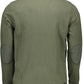 Green Cotton Men Polo Shirt