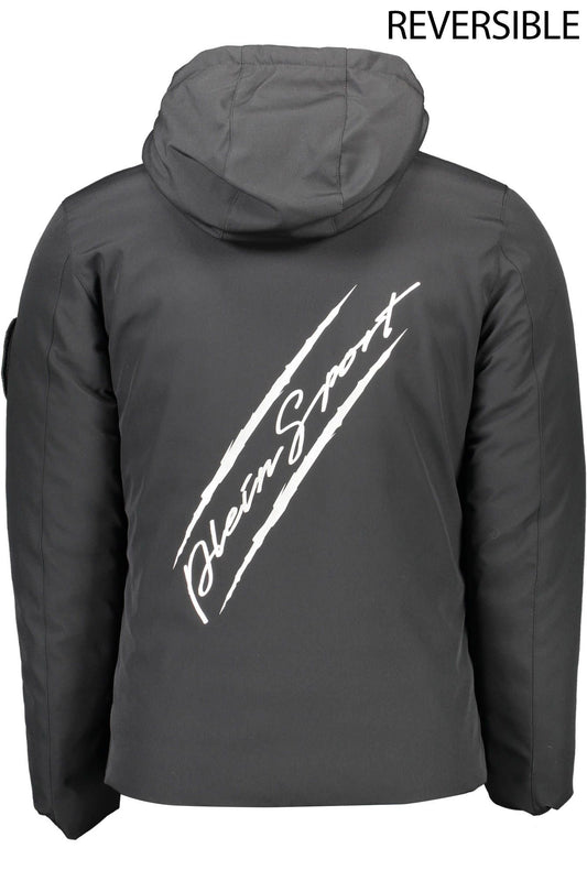 Black Polyester Men Jacket