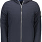 Blue Polyester Men Jacket