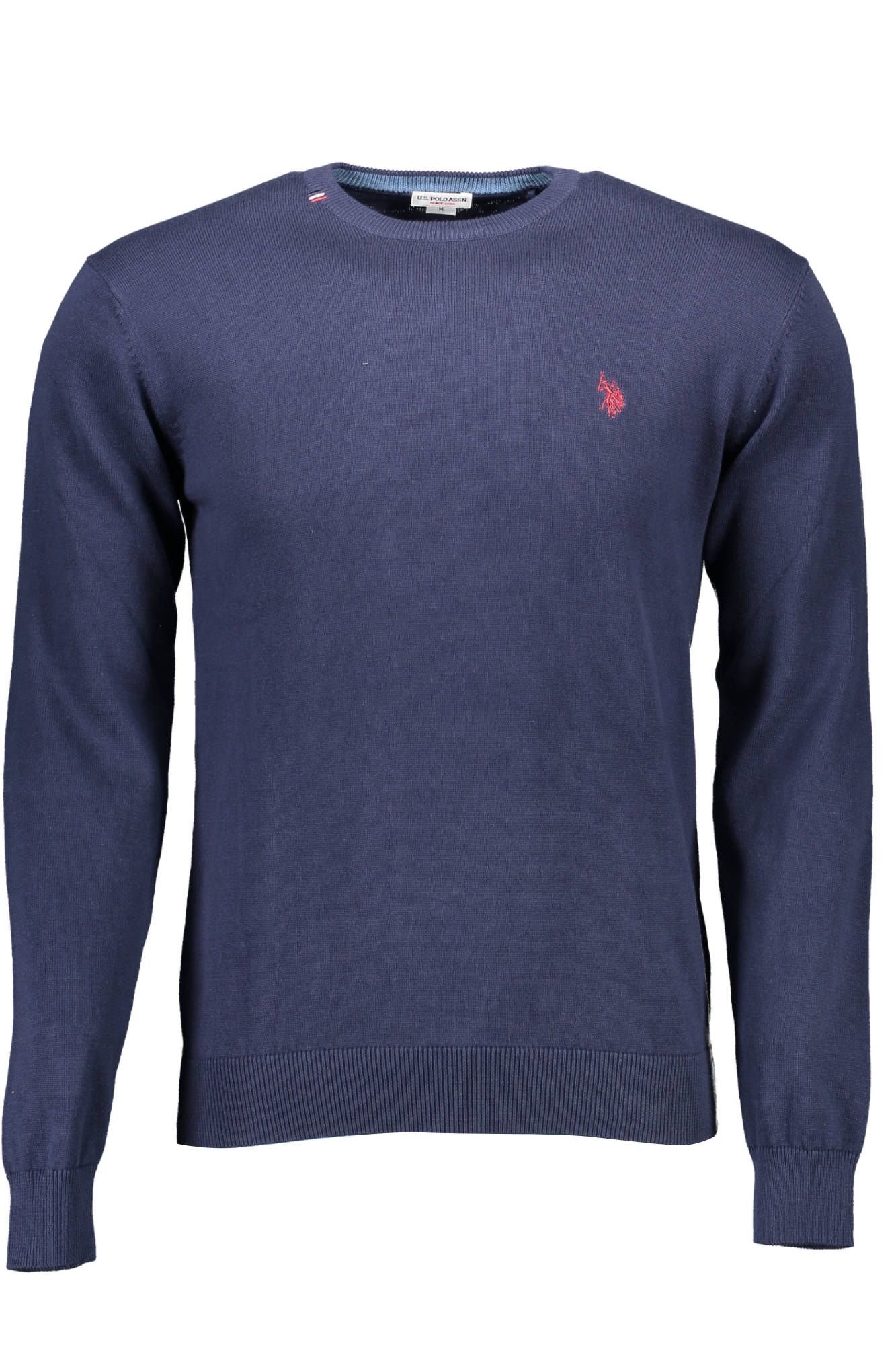 Blue Cotton Men Sweater