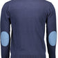 Blue Cotton Men Sweater