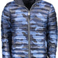 Blue Polyester Men Jacket