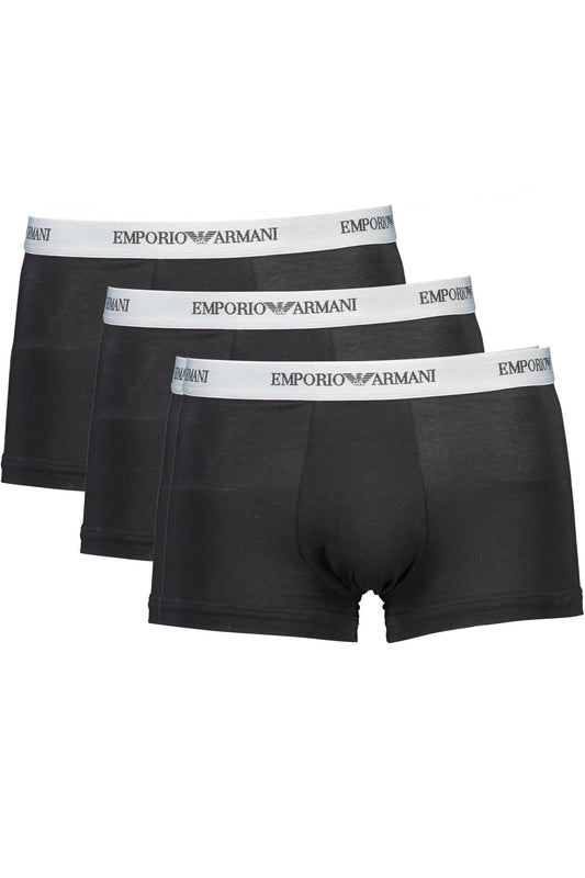Black Cotton Men Trunks Trio Pack