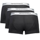 Black Cotton Men Trunks Trio Pack