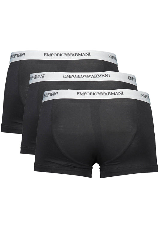 Black Cotton Men Trunks Trio Pack