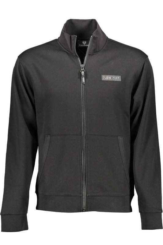 Black Cotton Men Sweater