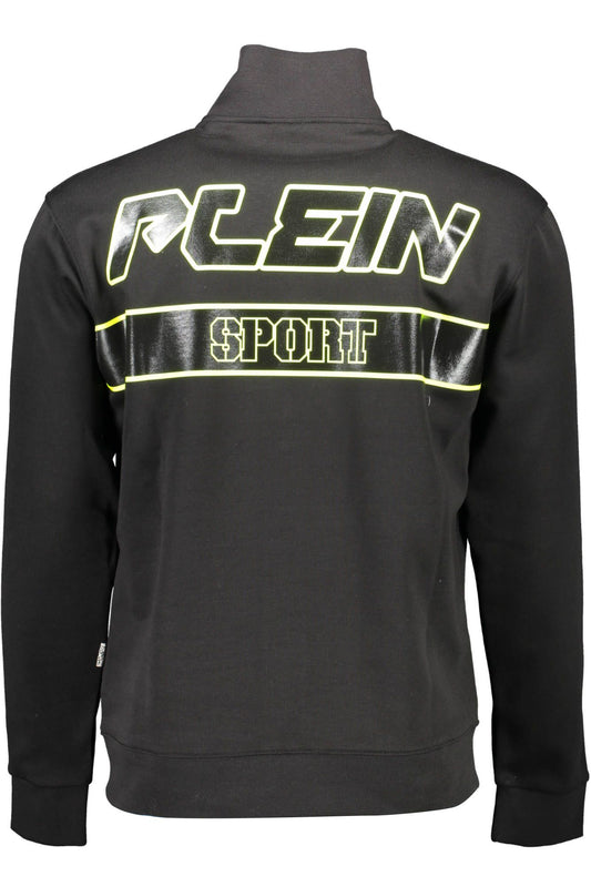 Black Cotton Men Sweater