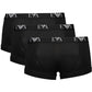Black Cotton Men Underwear Trunk Pack