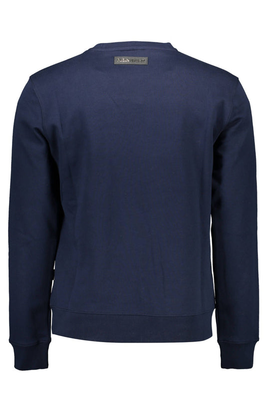 Blue Cotton Men Sweater