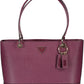 Purple Polyurethane Women Handbag