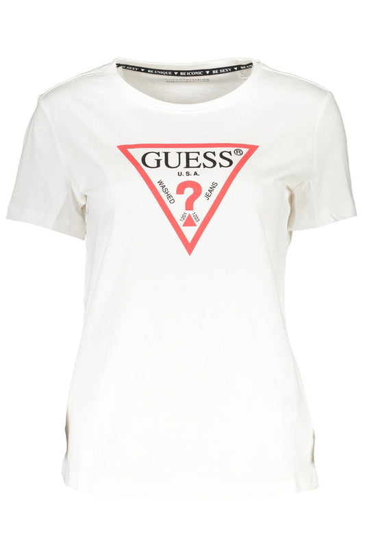 White Cotton Women T-Shirt