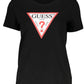 Black Cotton Women T-Shirt