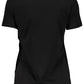 Black Cotton Women T-Shirt
