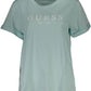 Light Blue Cotton Women T-Shirt
