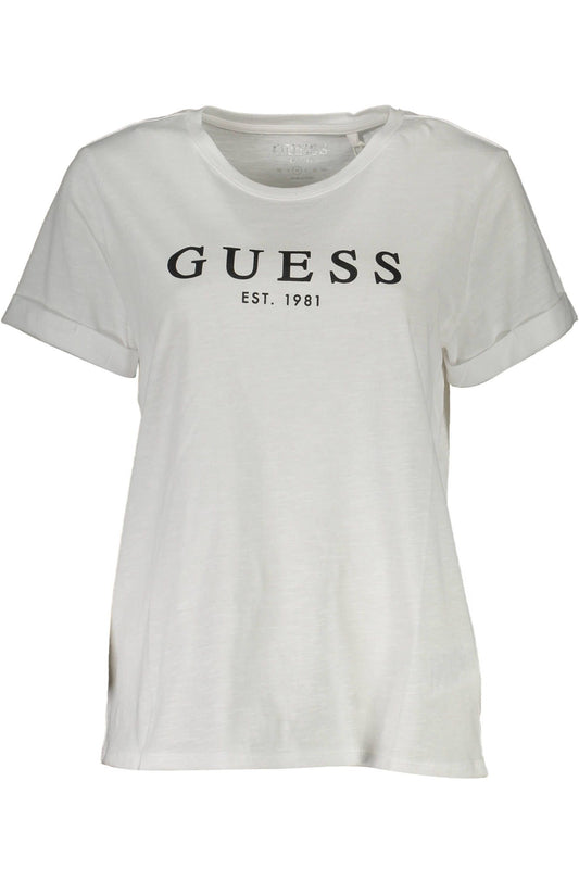 White Cotton Women T-Shirt