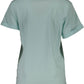 Light Blue Cotton Women T-Shirt