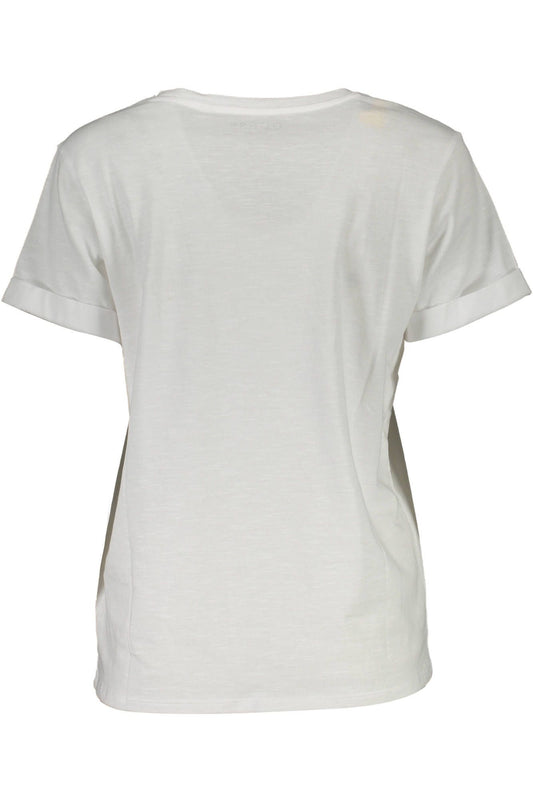 White Cotton Women T-Shirt