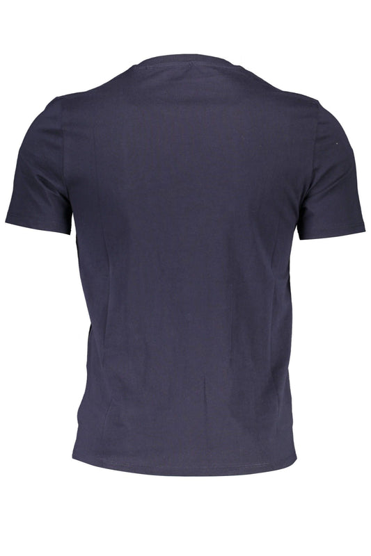 Blue Cotton Men T-Shirt