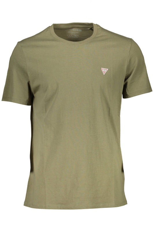 Green Cotton Men T-Shirt