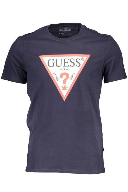 Blue Cotton Men T-Shirt