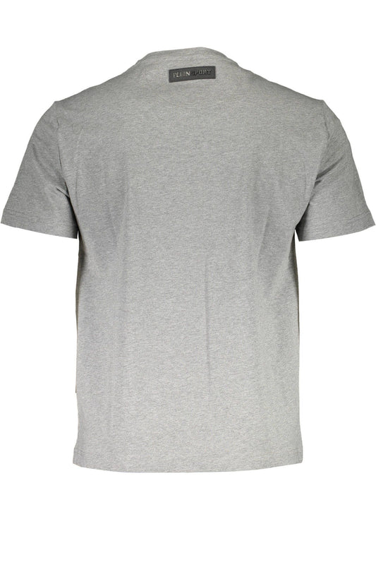 Gray Cotton Men T-Shirt
