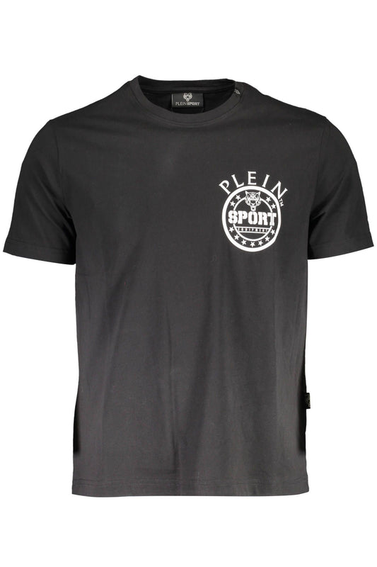 Black Cotton Men T-Shirt