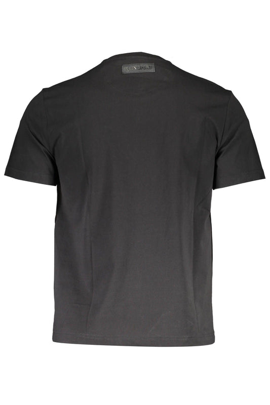 Black Cotton Men T-Shirt