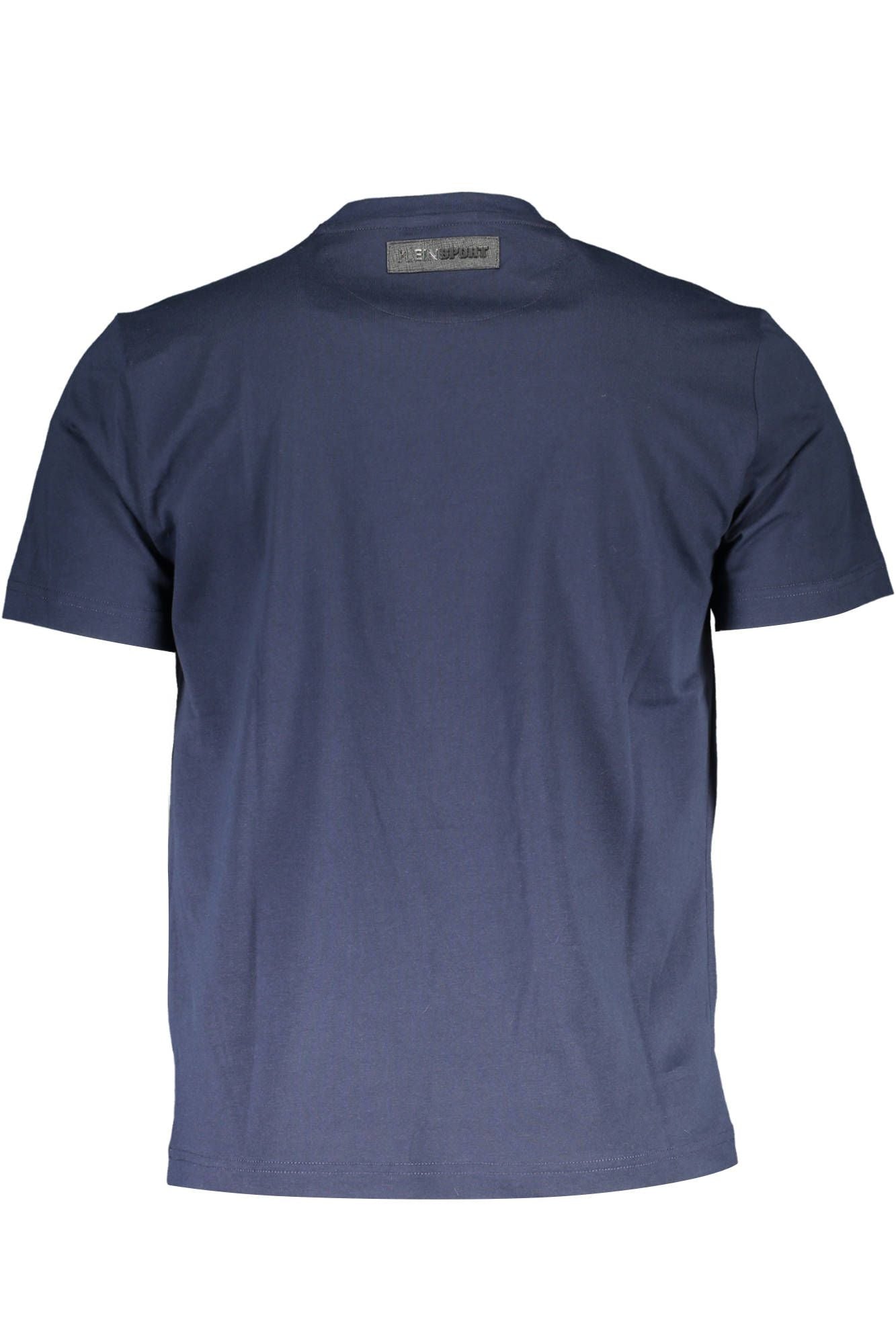 Blue Cotton Men T-Shirt