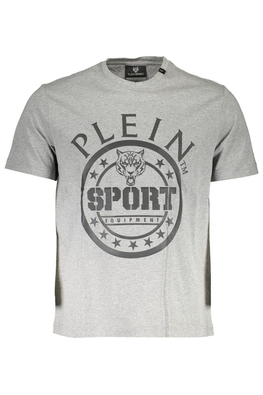 Gray Cotton Men T-Shirt