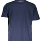 Blue Cotton Men T-Shirt