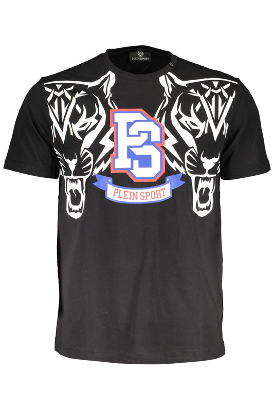 Black Cotton Men T-Shirt