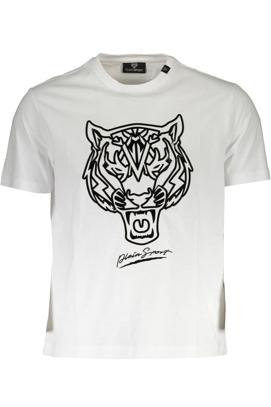 White Cotton Men T-Shirt