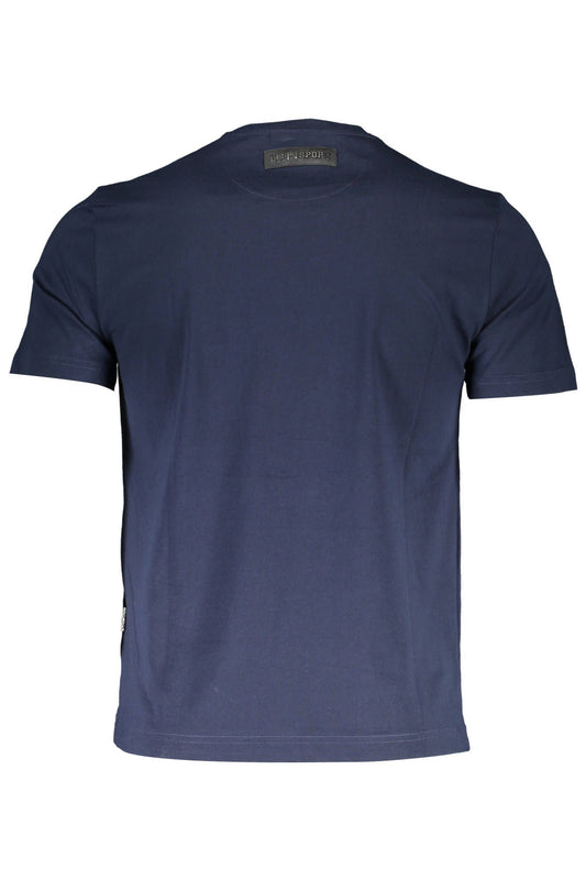 Blue Cotton Men T-Shirt