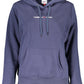 Blue Cotton Women Hoodie