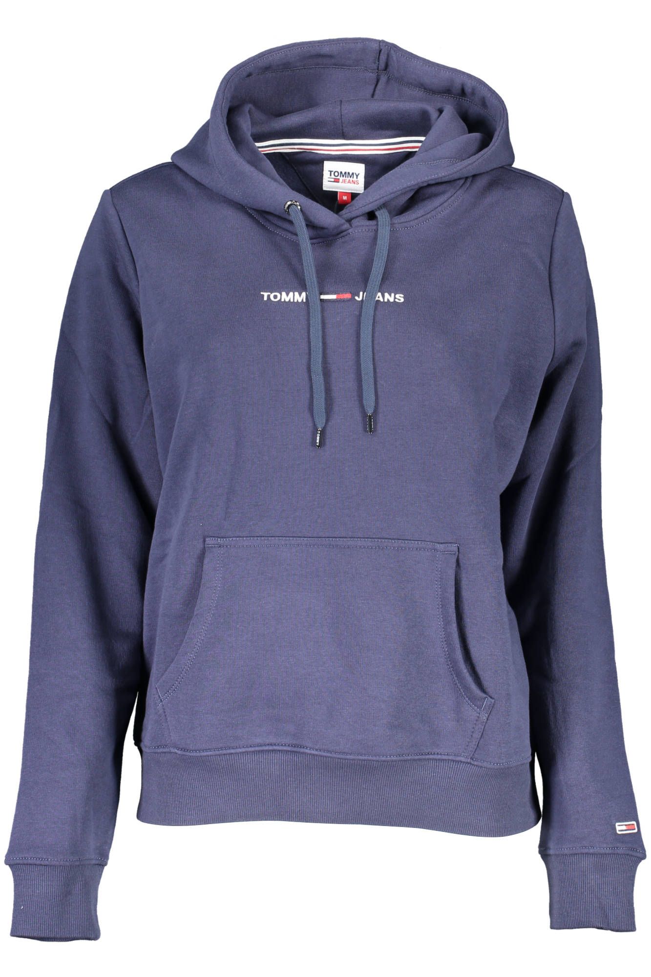 Blue Cotton Women Hoodie